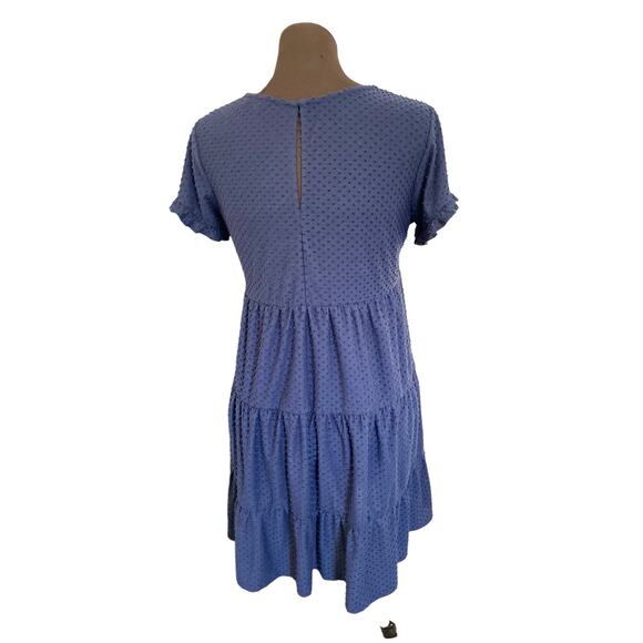 Summer Swiss Dot Short Dress, Sugar Lips, Size L, Navy - Picture 2 of 4